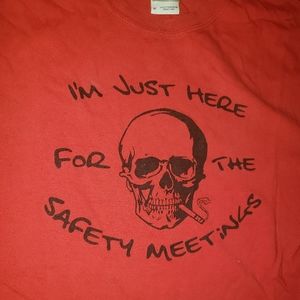 Red Medium T-Shirt with Skull